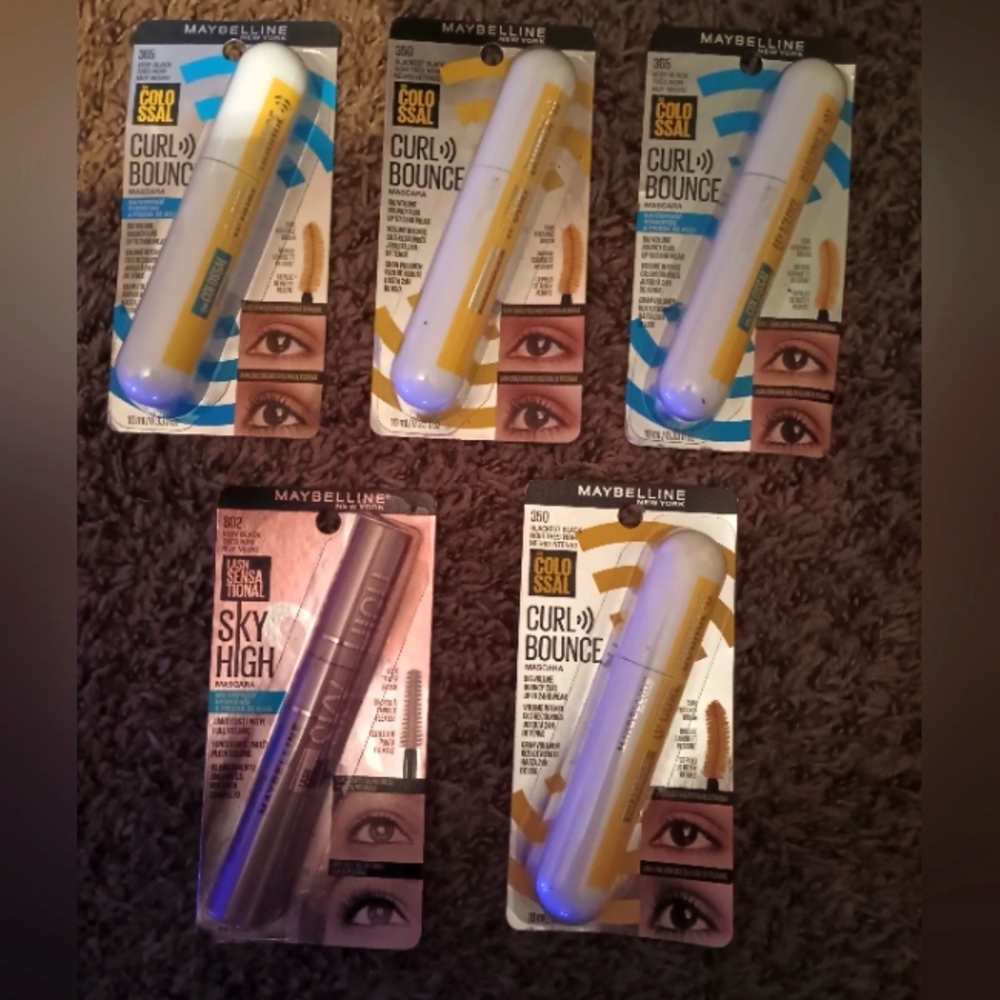 Maybelline very black and Maybelline black mascara curl bounce